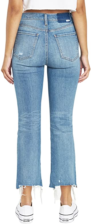 Shy Girl High Rise Crop Flare Jeans