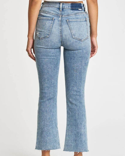Shy Girl High Rise Crop Flare Jeans