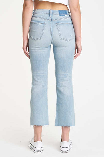 Shy Girl High Rise Crop Flare Jeans
