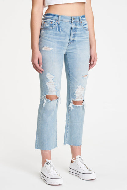 Shy Girl High Rise Crop Flare Jeans