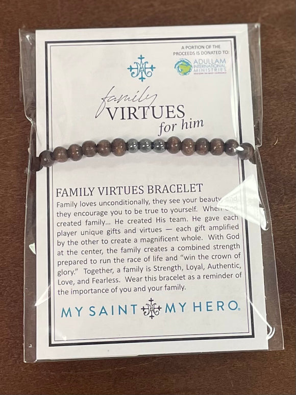 Family Virtues For Him Bracelet