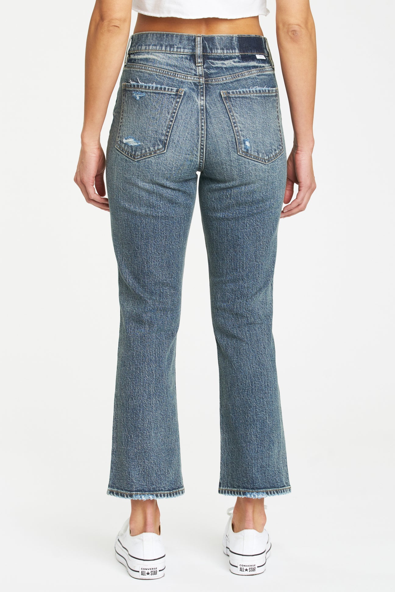 Shy Girl High Rise Crop Flare Jeans