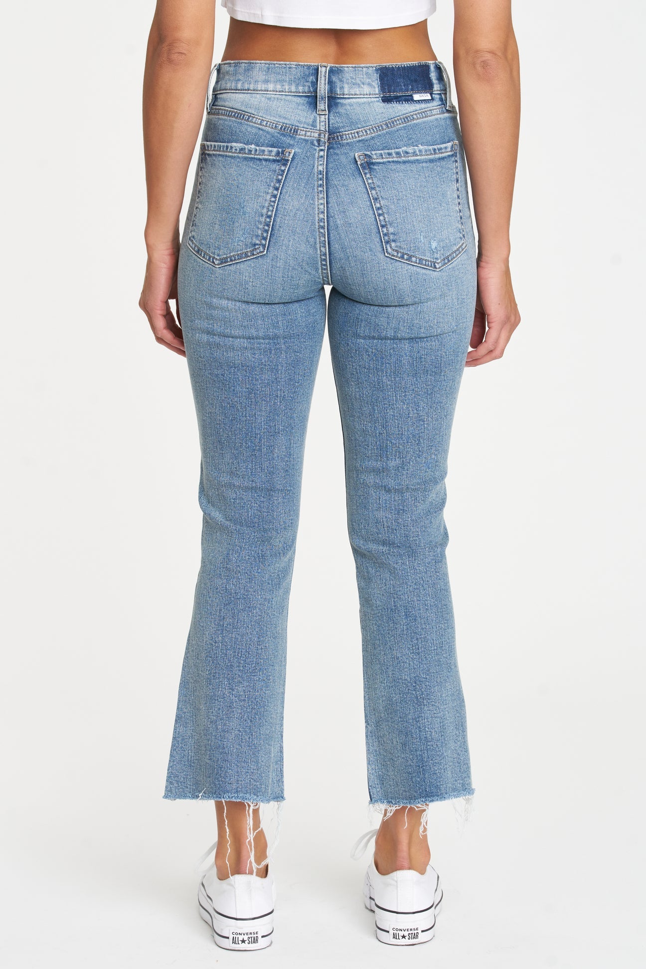 Shy Girl High Rise Crop Flare Jeans