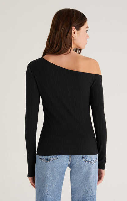 Jane Rib One Shoulder Top